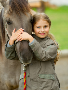 Horse and lovely  girl